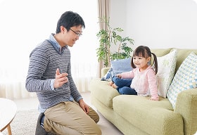 男親と娘の写真