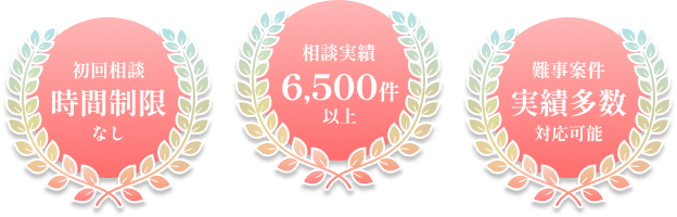 初回相談、相談実績、実績多数
